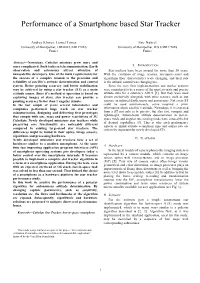 Performance of a Smartphone Based Star Tracker