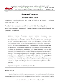 Quantum Computing