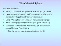 The Celestial Sphere