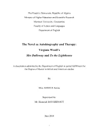 Virginia Woolf's Mrs Dalloway and to the Lighthouse