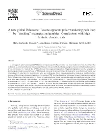 A New Global Paleocene–Eocene Apparent Polar Wandering Path Loop