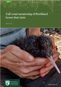 Call Count Monitoring of Northland Brown Kiwi 2020