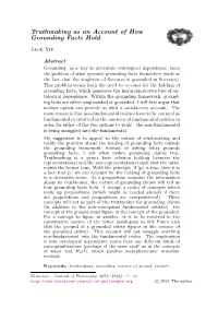 Truthmaking As an Account of How Grounding Facts Hold