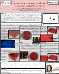 50. Encountering Unexpected Challenges in Okinawan Lacquer