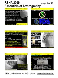 Arthrography