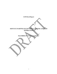 Defence in Depth of Electrical Systems and Grid Interaction