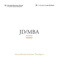 Jd/Mba Program