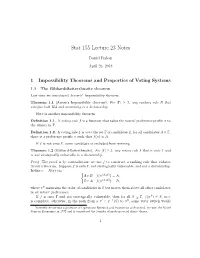 Stat 155 Lecture 23 Notes