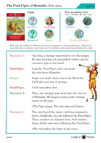 The Pied Piper of Hamelin Role-Play Level 4