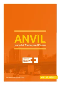 Vol 33, Issue 1 Welcome to Anvil