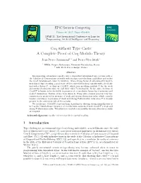 A Complete Proof of Coq Modulo Theory