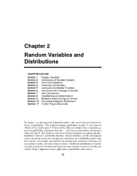 Chapter 2 Random Variables and Distributions