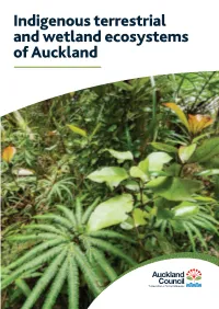 Indigenous Terrestrial and Wetland Ecosystems of Auckland