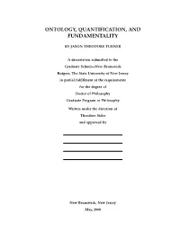 Ontology, Quantification, and Fundamentality
