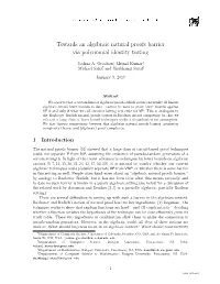 Towards an Algebraic Natural Proofs Barrier Via Polynomial Identity Testing