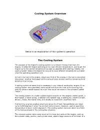 Cooling System Overview the Cooling System