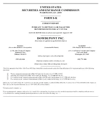 DOWDUPONT INC. (Exact Name of Registrant As Specified in Its Charter)