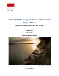 Groundwater Recharge Model for Gabriola Island