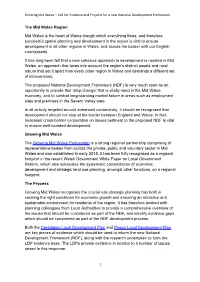 Growing Mid Wales National Development Framework Response FINAL