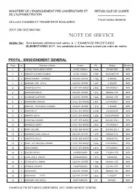 Note De Service