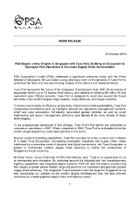 PSA Begins a New Chapter in Singapore with Tuas Port, Building an Ecosystem to Synergise Port Operations & Co-Create Supply Chain Orchestration