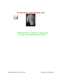 The Reverend James Manning, Dd