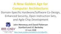 A New Golden Age for Computer Architecture: Domain-Specific