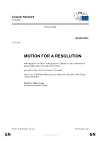 En En Motion for a Resolution