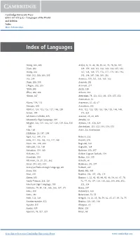 Index of Languages