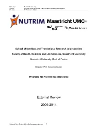 NUTRIM Self Assessment Report 2009