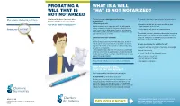 Probating a Will That Is Not Notarized