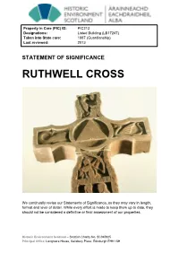 Ruthwell Cross Statement of Significance