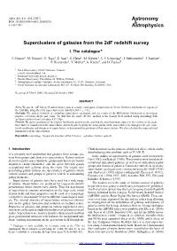 Superclusters of Galaxies from the 2Df Redshift Survey I