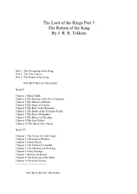 The Lord of the Rings Part 3 the Return of the King by J. R. R. Tolkien