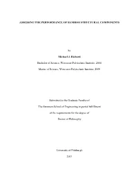 Assessing the Performance of Bamboo Structural Components