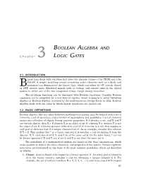 Boolean Algebra and Logic Gates