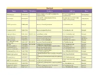 Dindigul Name Mobile Telephone Products Address Place