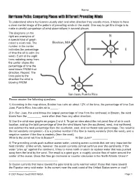 Hurricane Paths: Comparing Places with Different Prevailing Winds