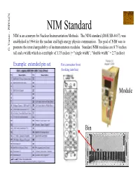 NIM Standard E Of1.35Inches(=“Singlewidt (Looking Intobin) Bin Connectorfront Methods