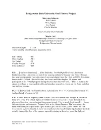 Oral History Interview with Bill Clifford, Mike Hughes, Jim Tartari, And