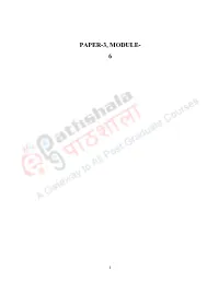 Paper-3, Module- 6