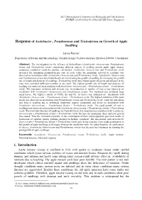 Response of Azotobacter , Pseudomonas and Trichoderma on Growth of Apple Seedling
