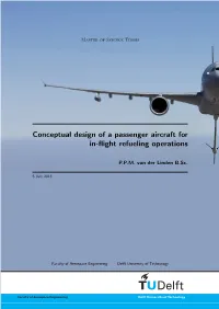 Conceptual Design of a Passenger Aircraft for In-Flight Refueling