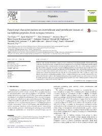 Functional Characterization on Invertebrate and Vertebrate Tissues Of