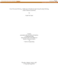 Green Petroleum Refining - Mathematical Models for Optimizing Petroleum Refining Under Emission Constraints