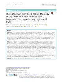 Phylogenomics Provides a Robust Topology of the Major Cnidarian Lineages and Insights on the Origins of Key Organismal Traits Ehsan Kayal1,2, Bastian Bentlage1,3, M