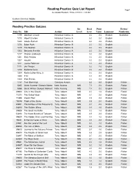 Rpquiz List Report Preview