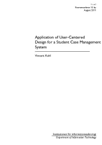 Application of User-Centered Design for a Student Case Management System