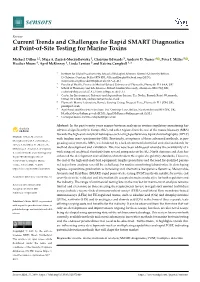 Current Trends and Challenges for Rapid SMART Diagnostics at Point-Of-Site Testing for Marine Toxins