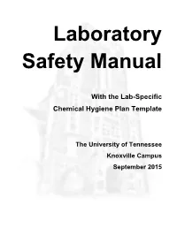 Lab Safety Manual and the Laboratory-Specific Information in the CHP Easily